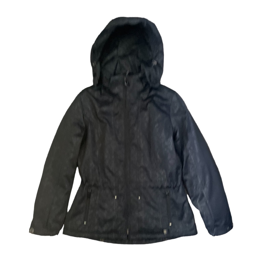 Nils Black Puffer Hooded Jacket Size 4